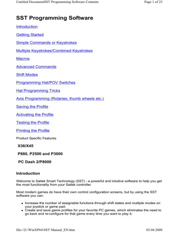 Saitek P2500 User manual Saitek P2500 User manual