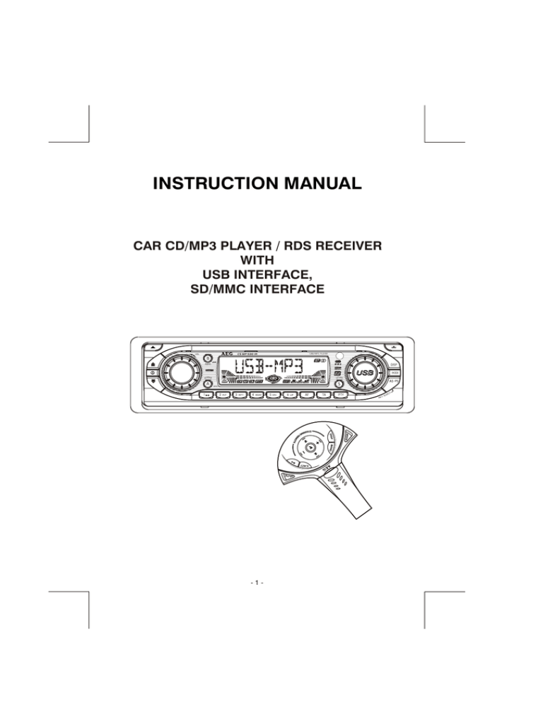AEG MP 6 Instruction manual AEG MP 6 Instruction manual