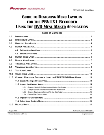 Pioneer PRV-LX1 DVD Recorder User manual | Manualzz