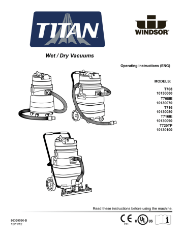 Windsor T708 Operating instructions | Manualzz