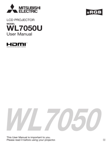 Mitsubishi WL7050U User manual Mitsubishi WL7050U User manual