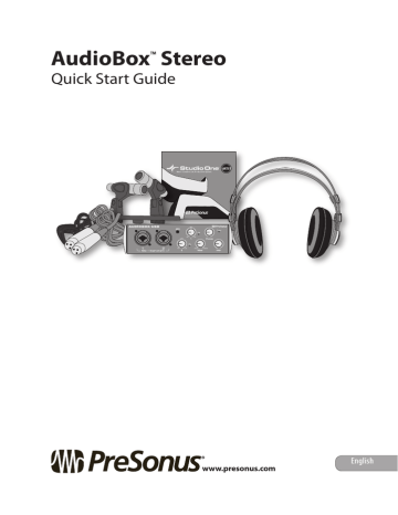PRESONUS AudioBox Stereo Quick Start Guide | Manualzz PRESONUS AudioBox Stereo Quick Start Guide | Manualzz