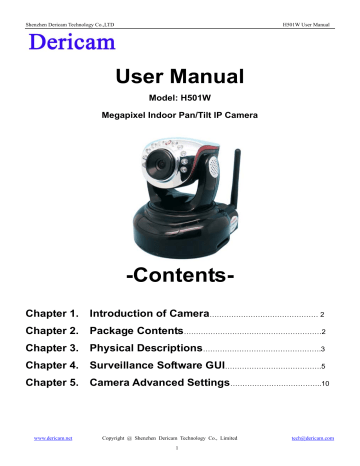 Dericam H501W User manual | Manualzz Dericam H501W User manual | Manualzz