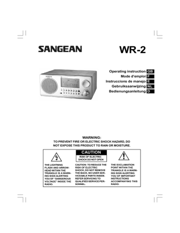 Sangean WR-3 Specifications | Manualzz
