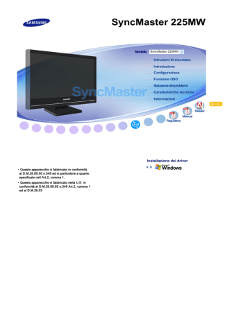 Samsung 225MW Manuale utente | Manualzz Samsung 225MW Manuale utente | Manualzz