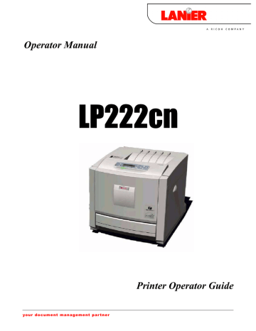 Ricoh CLP22 Operator Manual | Manualzz