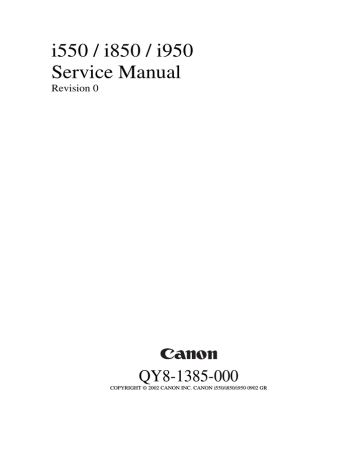 Canon I550 I550 Service manual | Manualzz