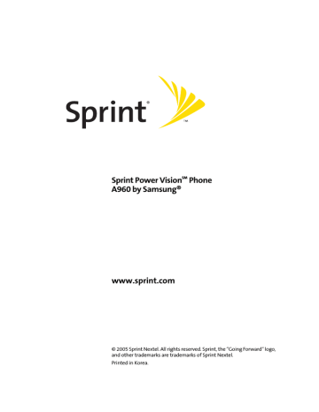 Samsung A960 User guide Samsung A960 User guide