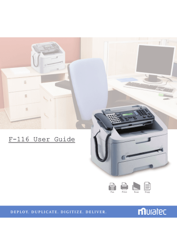 Muratec F-116 User guide Muratec F-116 User guide