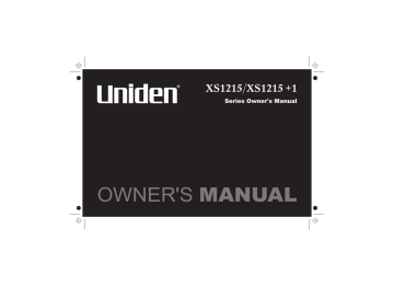 Uniden XS1215 +1 Telephone Owner's Manual | Manualzz