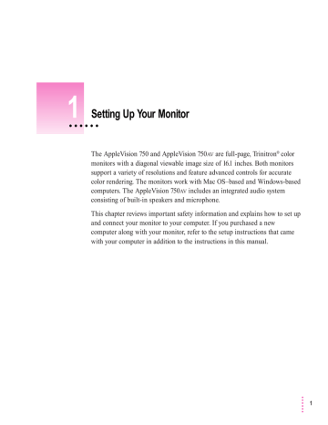 User's manual | Apple AppleVision 750 and 750AV Displays User`s manual | Manualzz User's manual | Apple AppleVision 750 and 750AV Displays User`s manual | Manualzz