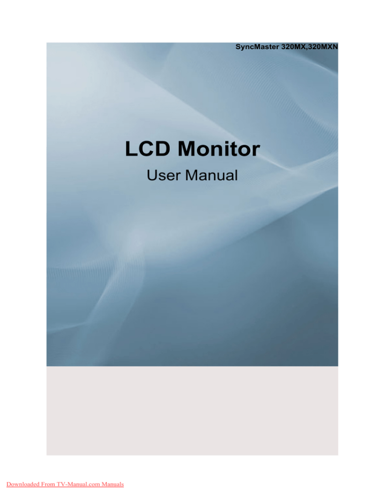 Samsung 320MX-3 User manual Samsung 320MX-3 User manual