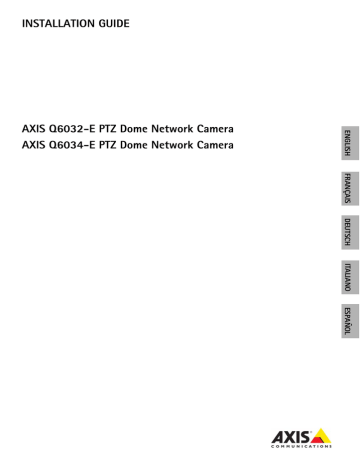 Axis Q6032 PTZ Installation guide | Manualzz Axis Q6032 PTZ Installation guide | Manualzz