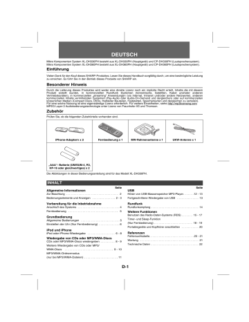 Sharp XL-DH360PH User manual Sharp XL-DH360PH User manual