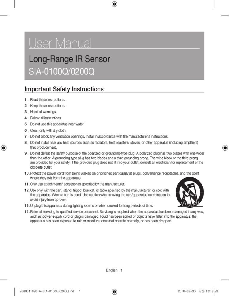 Samsung SIA-0200Q User manual Samsung SIA-0200Q User manual