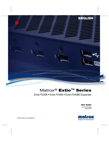 Matrox Extio F2408E User guide | Manualzz Matrox Extio F2408E User guide | Manualzz