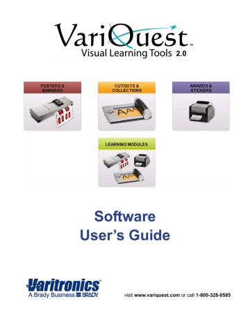 User's Guide | Brady Cutout Maker 1800 User`s guide | Manualzz