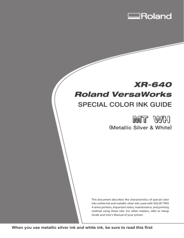 3-3 Print Job Setting : Equipped with White Only. Roland XR-640 | Manualzz 3-3 Print Job Setting : Equipped with White Only. Roland XR-640 | Manualzz