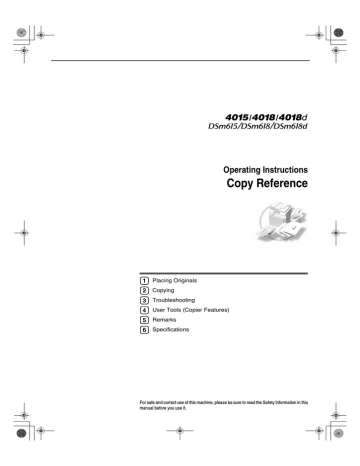 Savin 2518 Operating instructions Savin 2518 Operating instructions