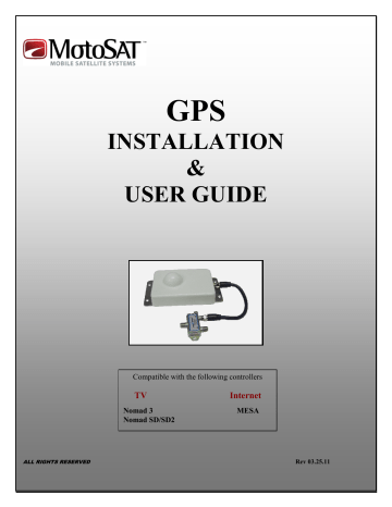 MotoSAT GPS User guide | Manualzz