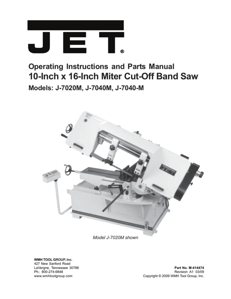 WMH Tool Group M-1791309 Operating instructions WMH Tool Group M-1791309 Operating instructions