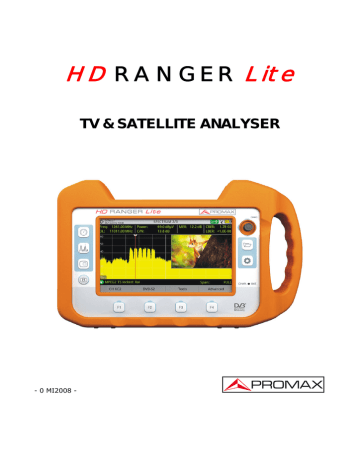 User's manual | Promax HD Ranger + User`s manual | Manualzz User's manual | Promax HD Ranger + User`s manual | Manualzz