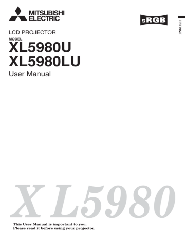 Mitsubishi XL5980U User manual Mitsubishi XL5980U User manual