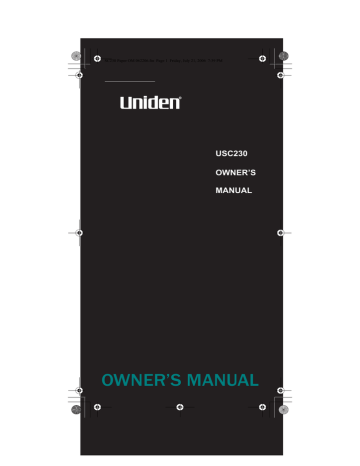 Uniden USC230 Owner`s manual | Manualzz