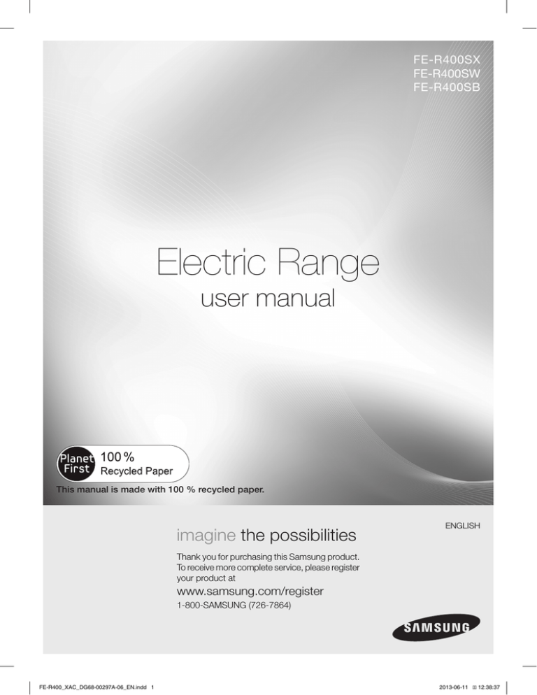 Samsung DG68-00297A User manual Samsung DG68-00297A User manual
