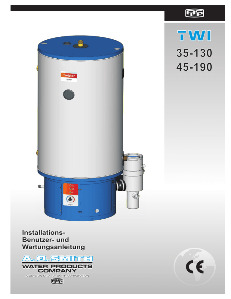 A.O. Smith TWI 35-130 User manual A.O. Smith TWI 35-130 User manual