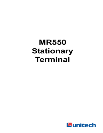 Unitech MR550 User`s manual | Manualzz