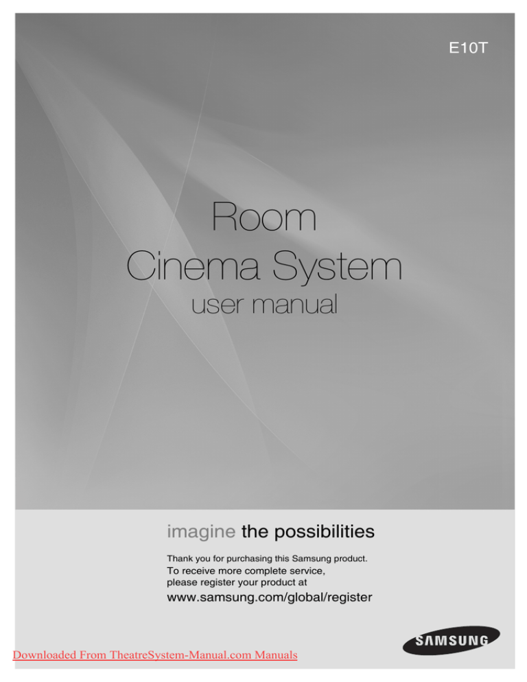 Samsung E10T User manual Samsung E10T User manual