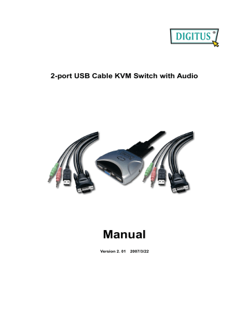 Equip USB Cable KVM Switch 2 Port + Audio Specifications Equip USB Cable KVM Switch 2 Port + Audio Specifications