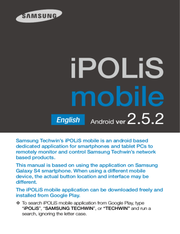 Samsung | User manual | iPOLiS mobile | Manualzz
