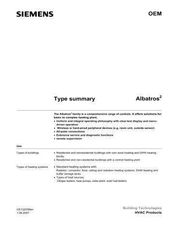 Siemens Albatros2 RVS46 User manual Siemens Albatros2 RVS46 User manual