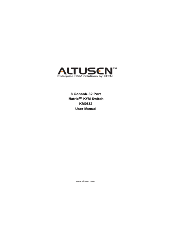 ATEN ALTUSEN KM0832 User manual | Manualzz