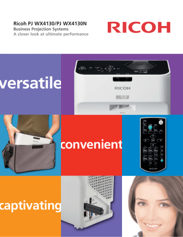 Ricoh PJ WX4130n User manual Ricoh PJ WX4130n User manual