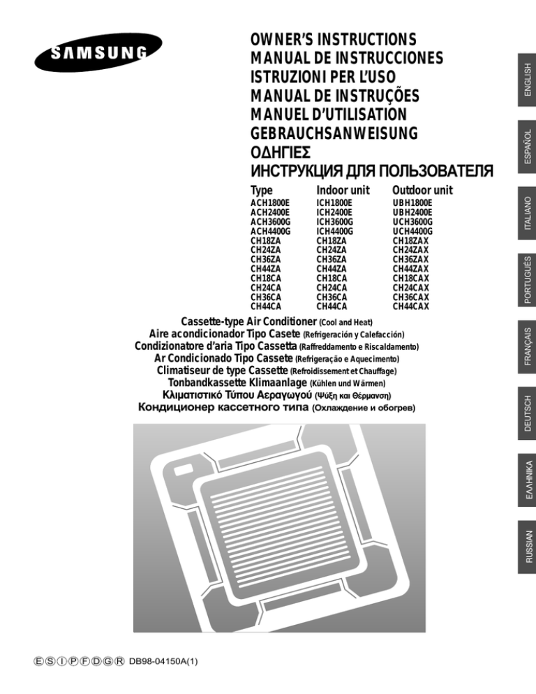 Samsung ACH4400G Specifications Samsung ACH4400G Specifications