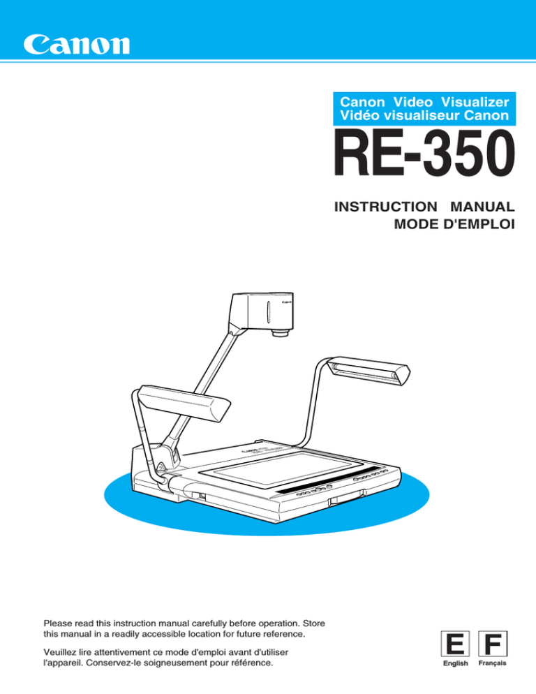 Canon RE-350 Instruction manual Canon RE-350 Instruction manual