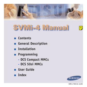 Samsung SVMi-4 User guide Samsung SVMi-4 User guide
