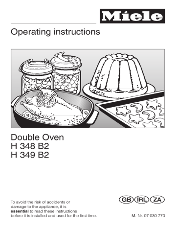 Miele H 283 B2 Operating instructions Miele H 283 B2 Operating instructions