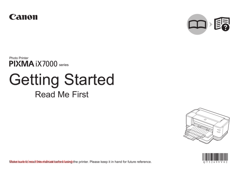 Canon iX7000 Series Instruction manual Canon iX7000 Series Instruction manual