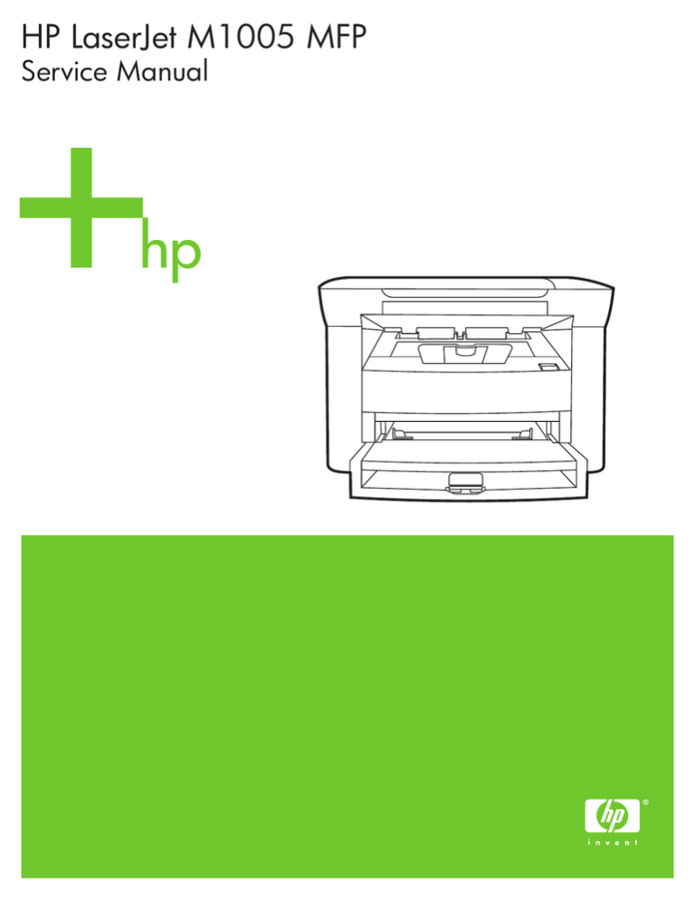 HP 1005 Series Service manual HP 1005 Series Service manual