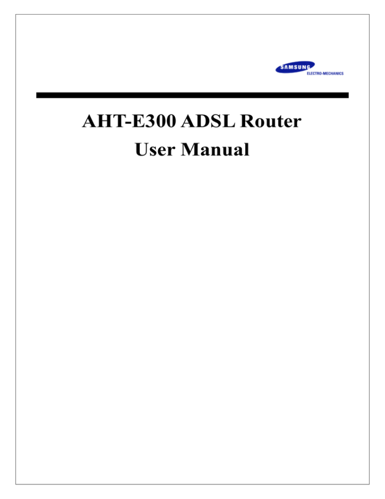 Samsung AHT-E300 User manual Samsung AHT-E300 User manual