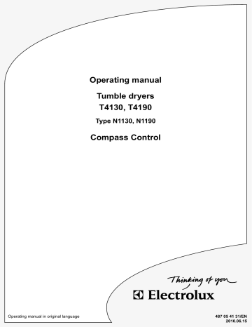 Electrolux N1130 User manual Electrolux N1130 User manual