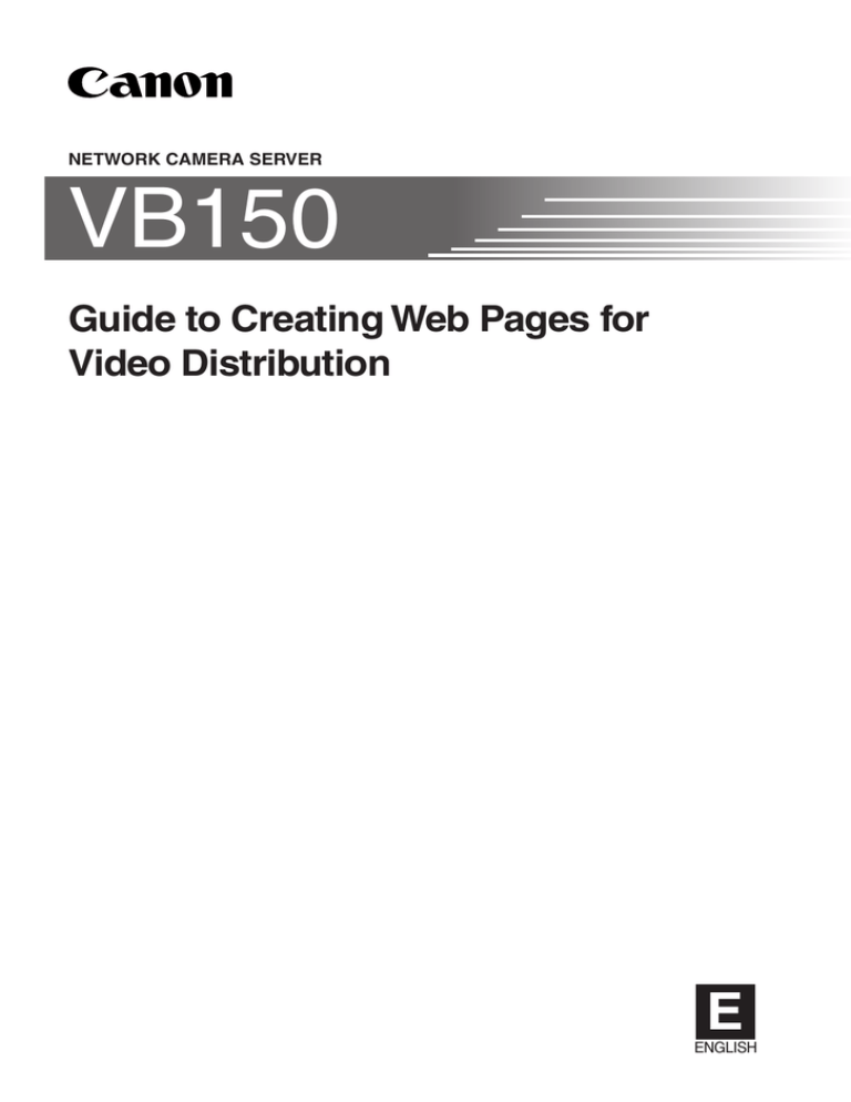 Canon VB150 Specifications Canon VB150 Specifications