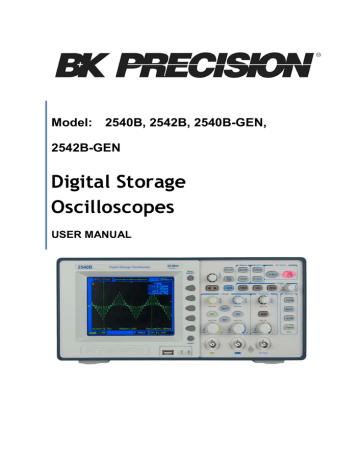 BK Precision 2542B-GEN User manual | Manualzz