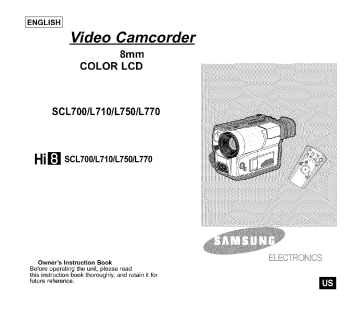 Samsung SCL770 8mm Camcorder Instruction book | Manualzz