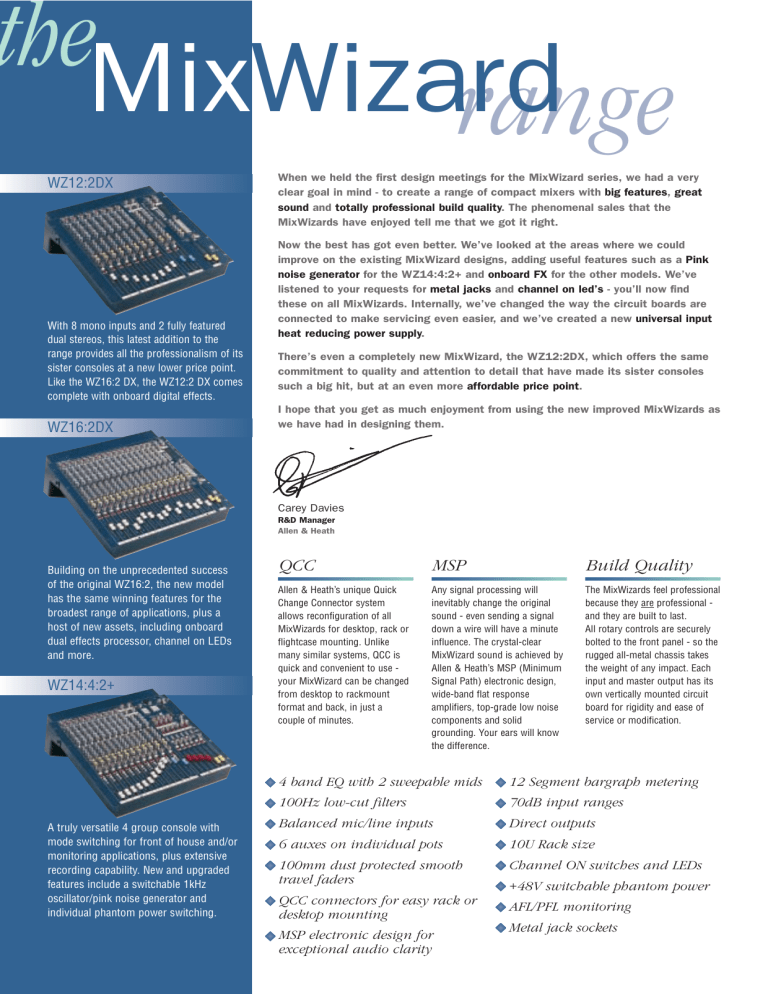 ALLEN & HEATH WZ14:4:2 User manual ALLEN & HEATH WZ14:4:2 User manual
