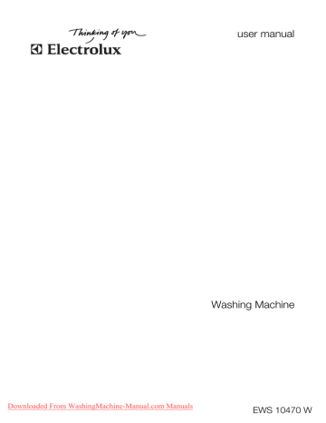 Electrolux EWS 6170 W User manual Electrolux EWS 6170 W User manual